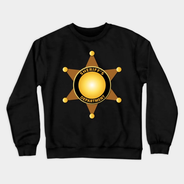 Sheriff's Badge Crewneck Sweatshirt by twix123844